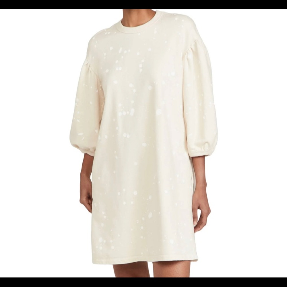 Clare V drop shoulder sweatshirt dress